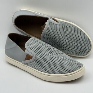 OluKai Pehuea Slip-Ons Light Blue Mesh Women's Size 9 Shoes Casual